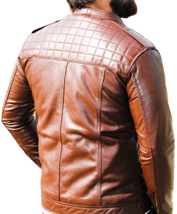 Copper Nomad: Quilted Brown Rider’s Jacket